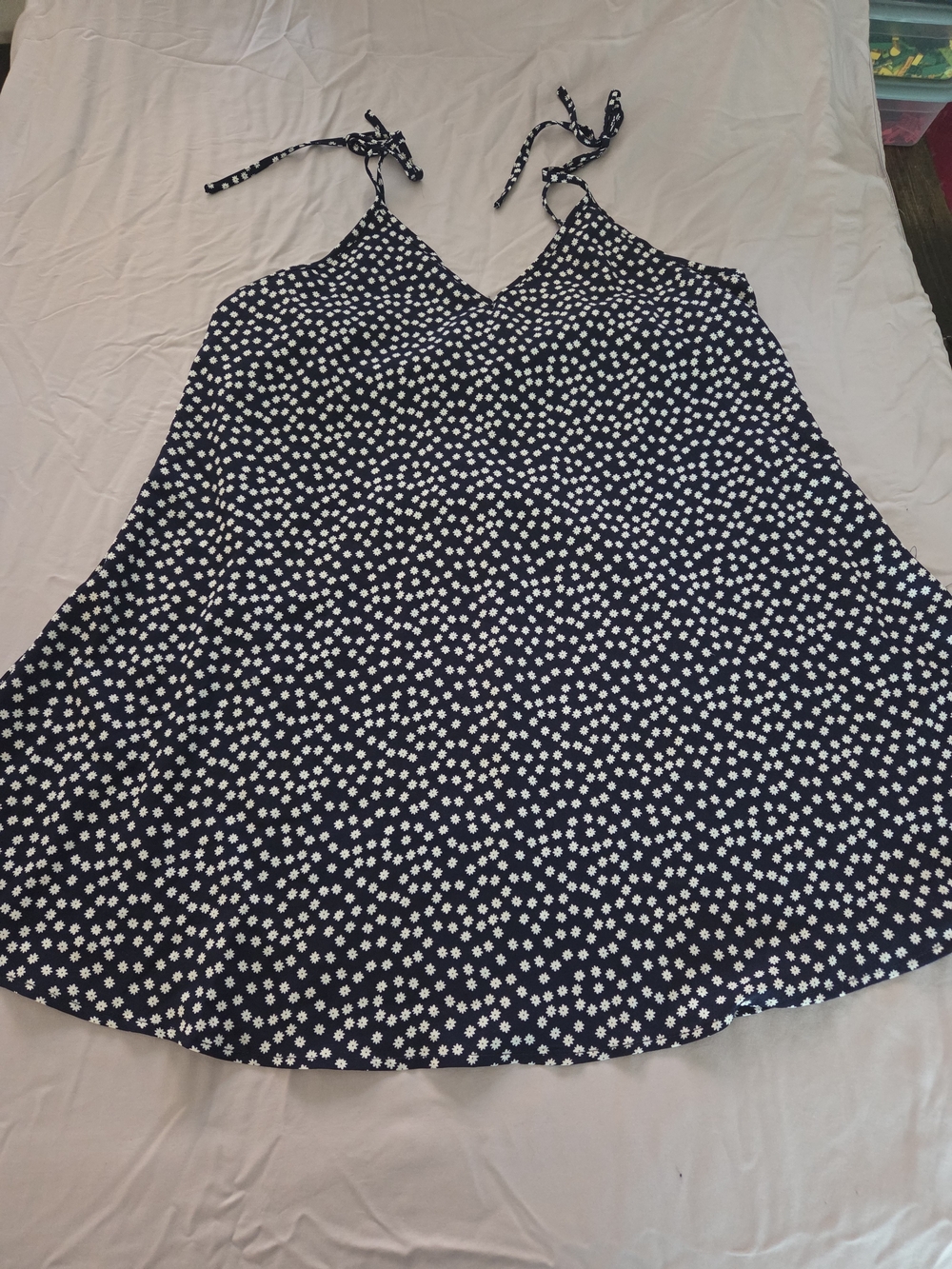 Navy Blue Daisy Dress